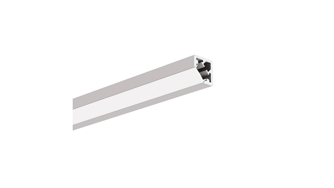 Profil led KUBIK 2m anodowany z przesłoną mleczną com KUBIK-MLC-2M-A