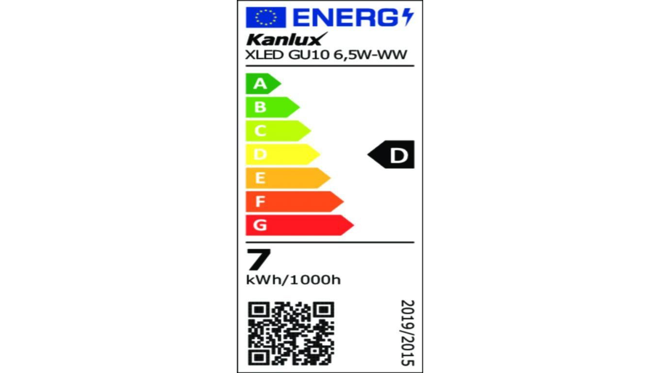 Żarówka LED GU10 XLED GU10 6,5W-WW 880lm 3000K barwa ciepła 3 lata Gwarancji 38413