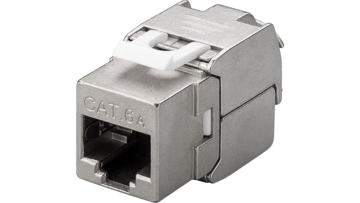 CAT 6A gniazdo Keystone RJ45 , STP, 500 MHz, slim-line