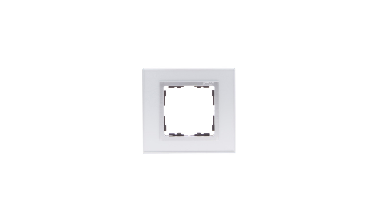 Simon 82 Ramka pojedyncza kamień srebro/ ramka pośrednia aluminium mat 82917-62