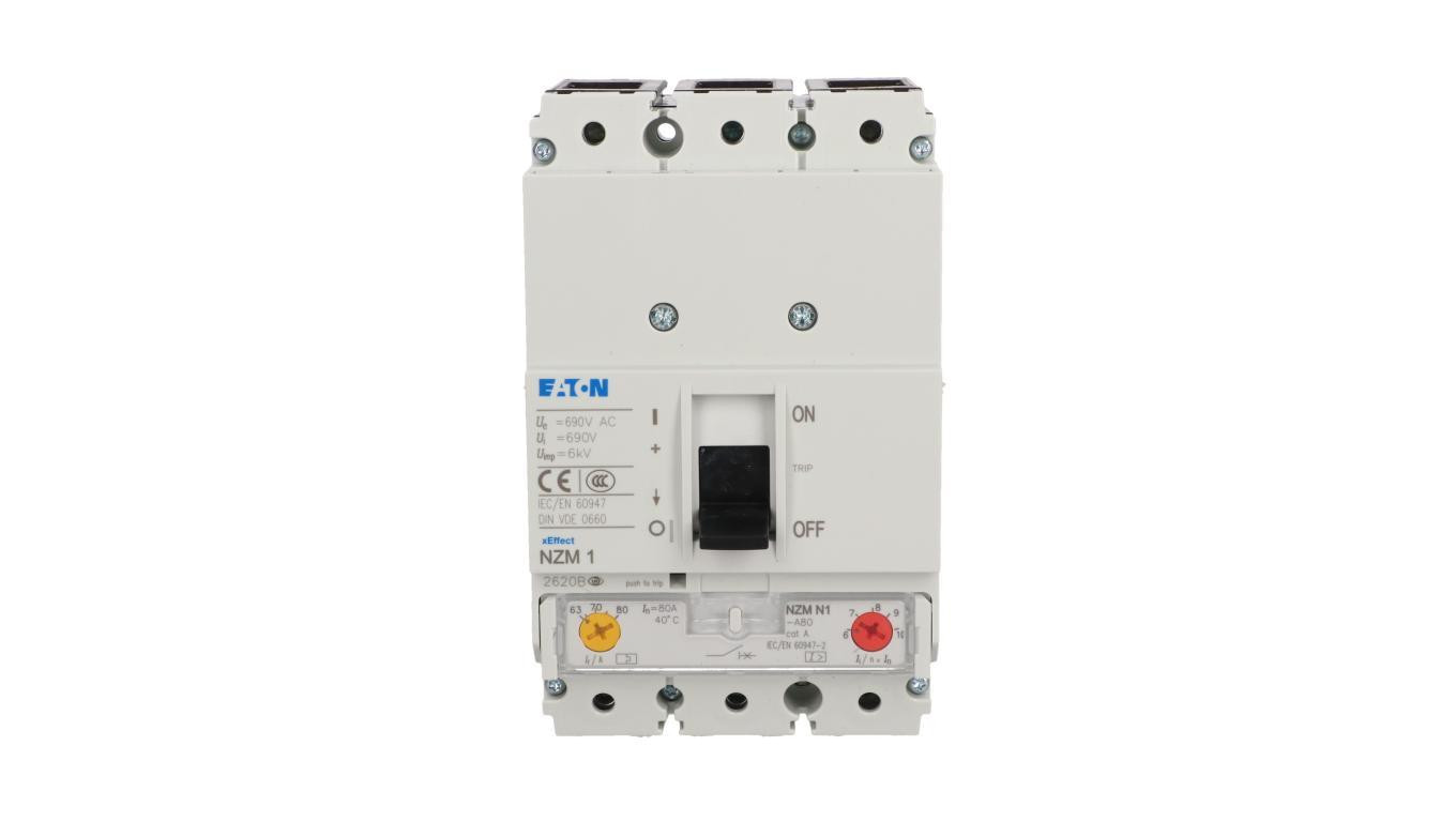 Wyłącznik mocy 3P 80A 50kA NZMN1-A80 259084