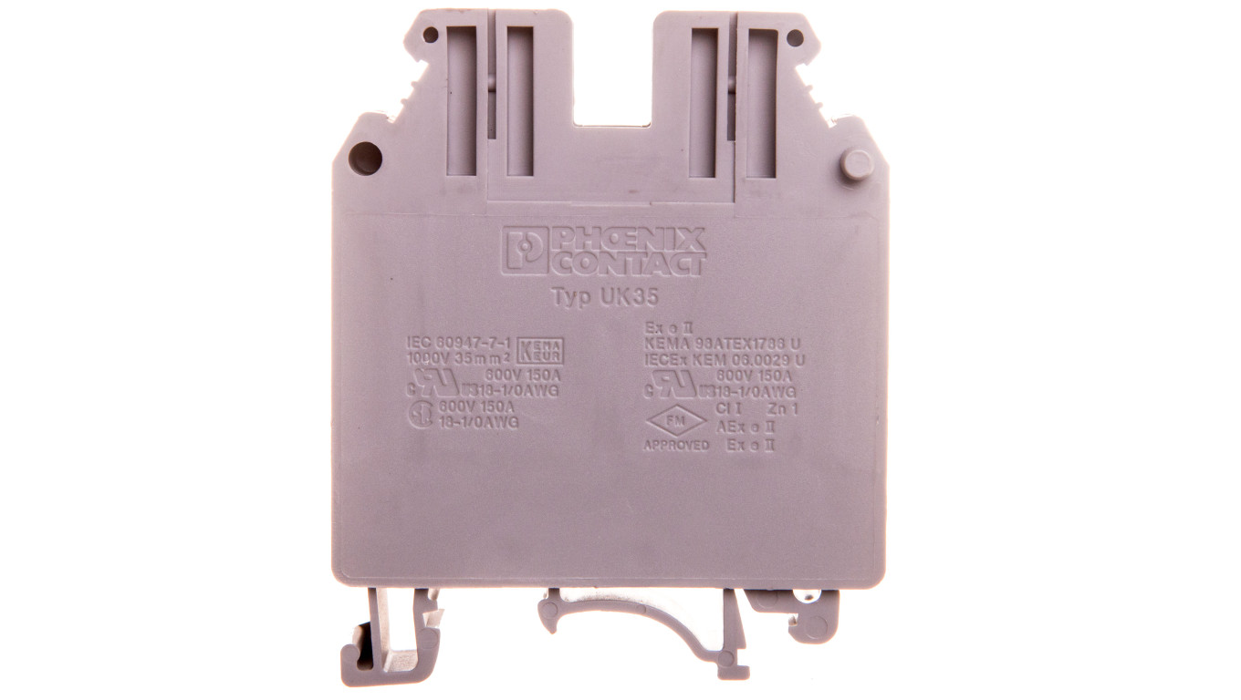 Złączka szynowa 2-przewodowa 0,75-50mm2 szara UK 35 3008012