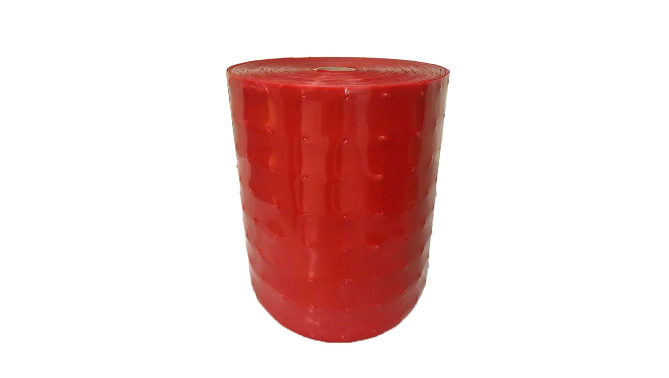 Folia kablowa czerwona 30cm/0,5mm ENEA /z perforowanymi otworami śr.10mm/ TO-ENC/50/30 perf. /100M/