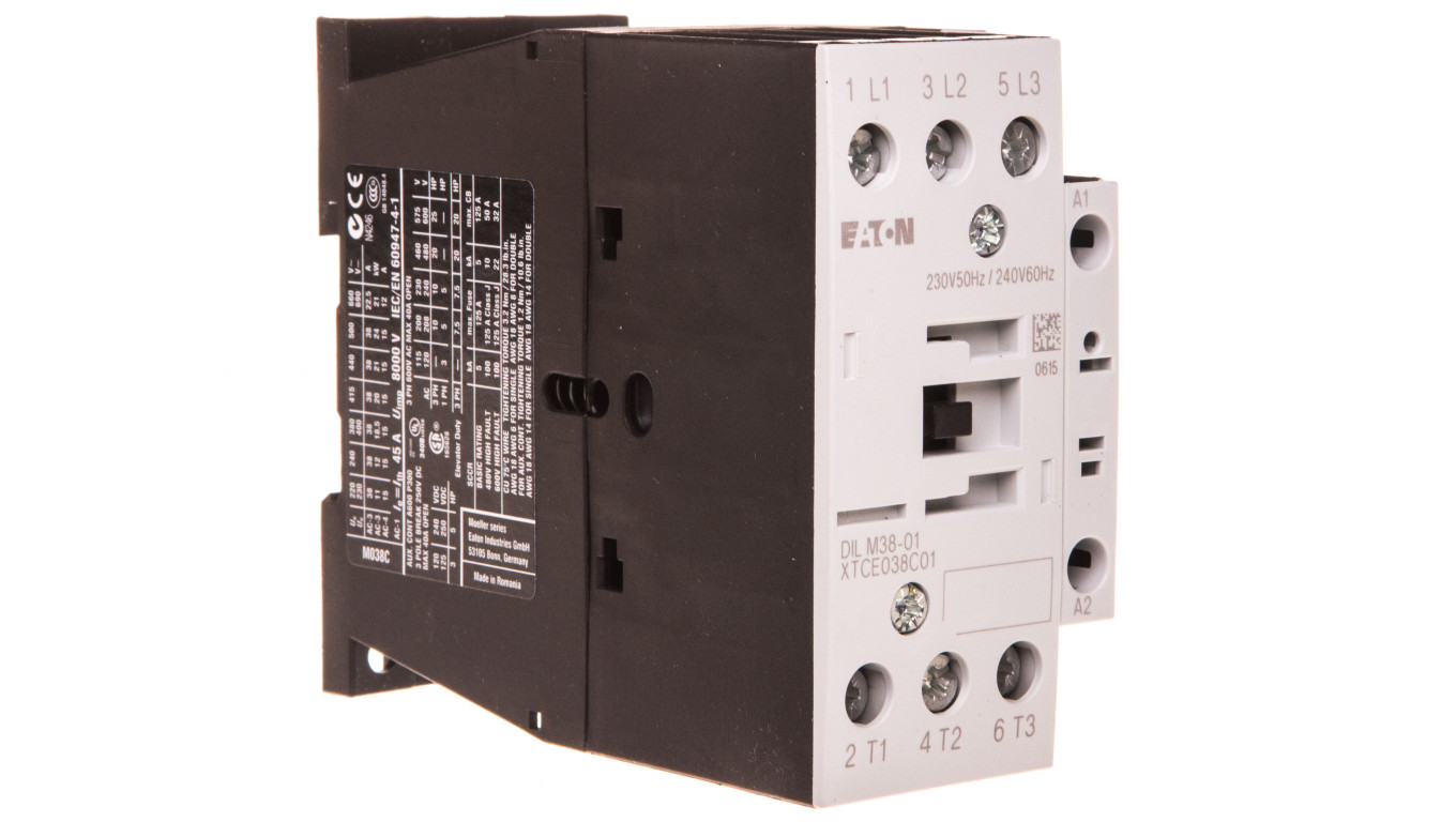 Stycznik mocy 38A 3P 230V AC 0Z 1R DILM38-01(230V50HZ,240V60HZ) 112456