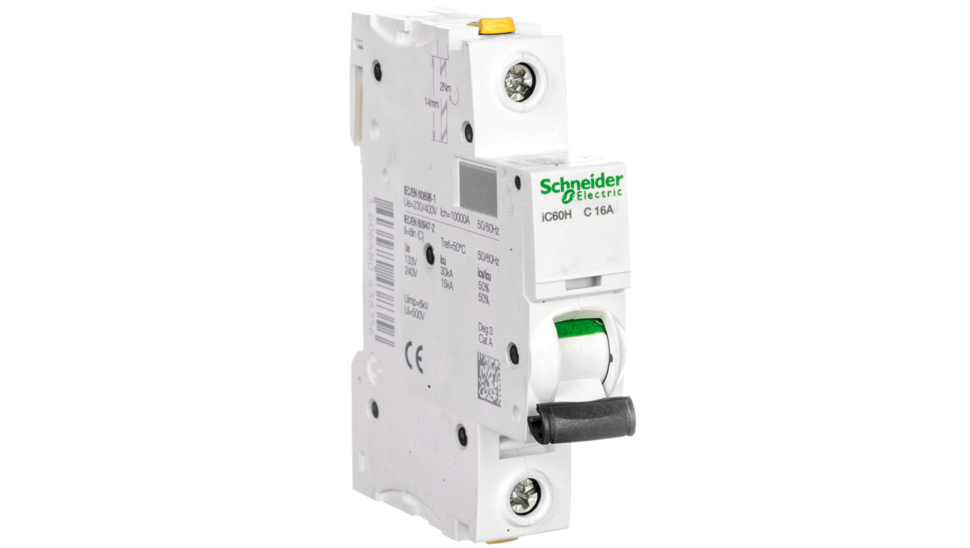 Wyłącznik nadprądowy 1P C 16A 10kA AC iC60H-C16 A9F07116