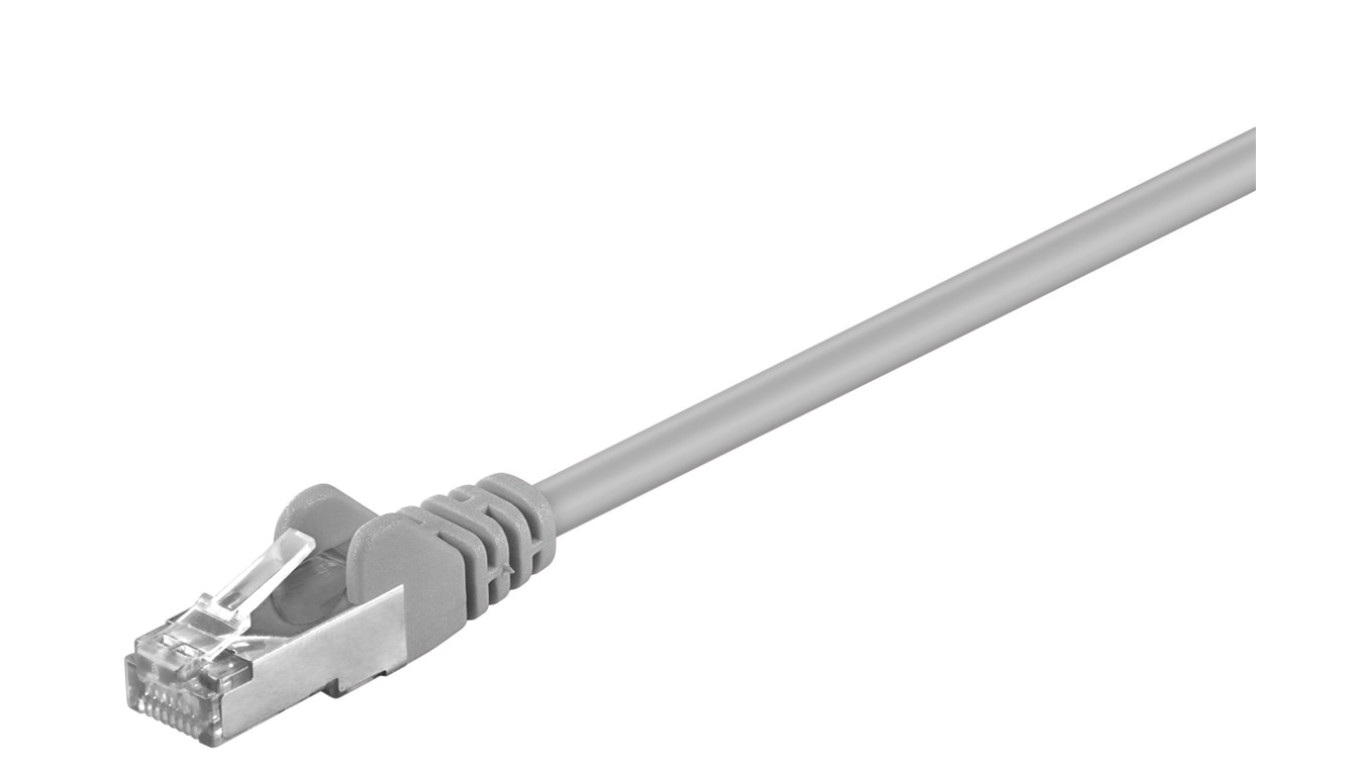 CAT 5e Kabel łączący, SF/UTP, Szary - Długość kabla 15 m