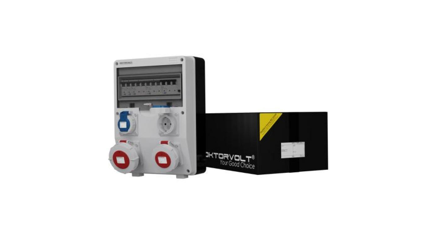 Rozdzielnica budowlana TD-S/FI 32A 16A 2x230V IP65 Schuko Doktorvolt 2855