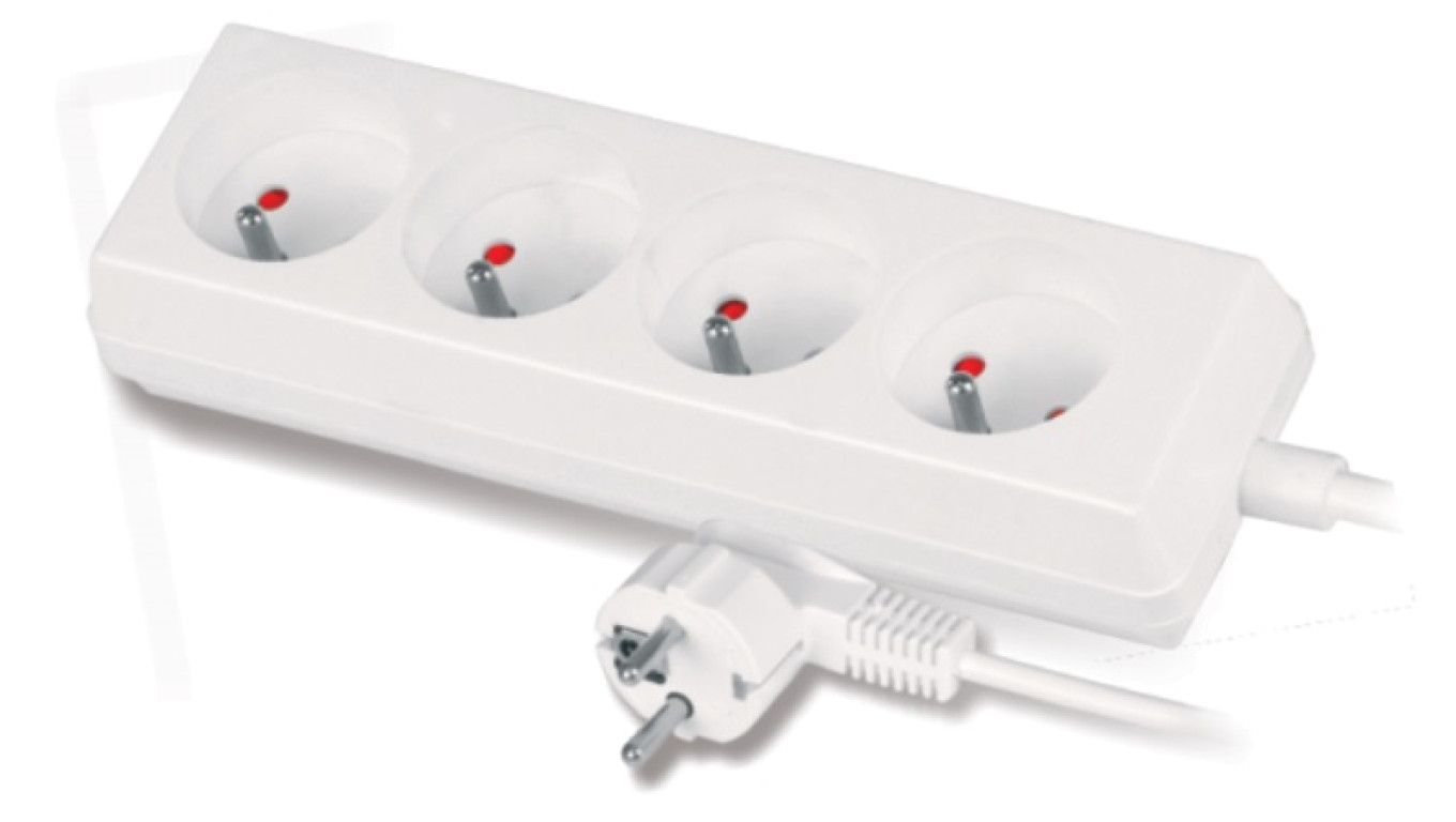 Przedłużacz 4-gniazda z/u 10A 3m /OMY 3x1/ biały PS-470