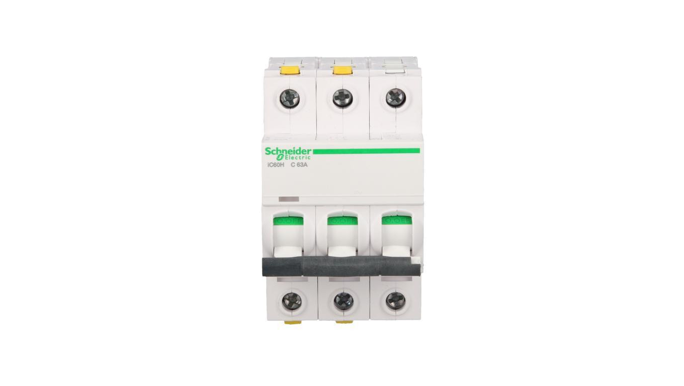 Wyłącznik nadprądowy 3P C 63A 10kA AC iC60H-C63-3 A9F07363