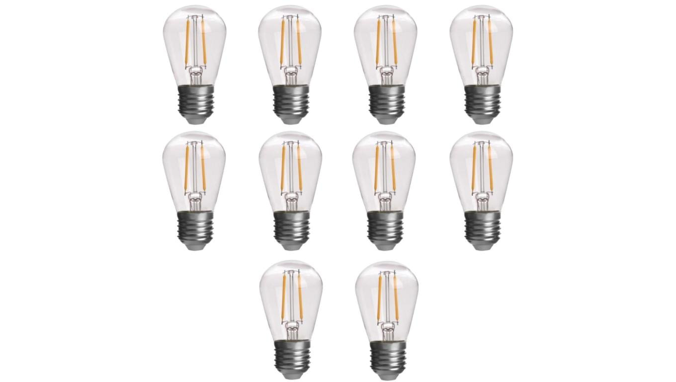Żarówka LED E27 230V 2W 140lm kula biała ciepła 10 sztuk do girland