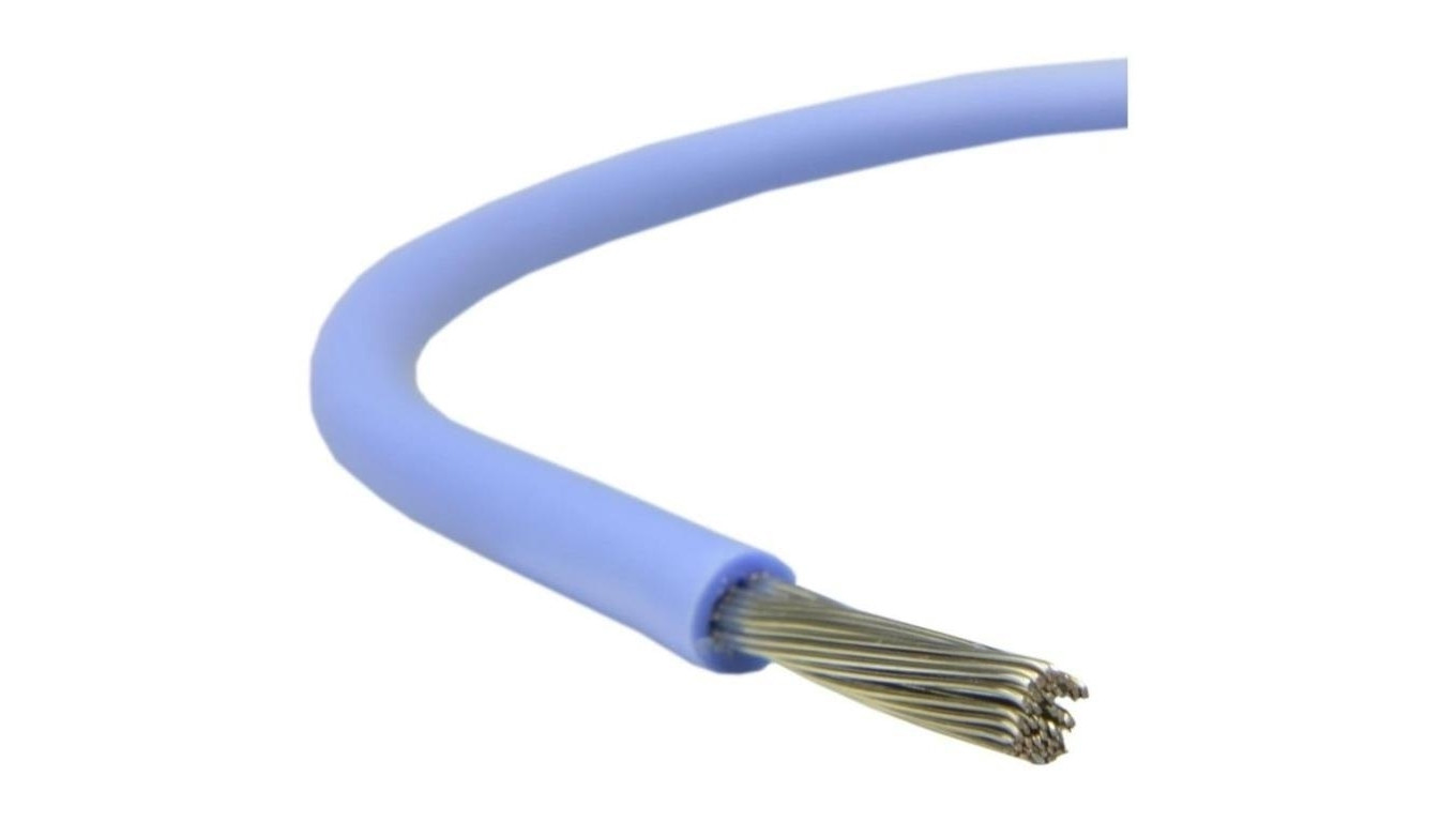 Kabel silikonowy SIF 180C 300/500V 4 ciepłoodporny LSOH niebieski linka BSG /100m/