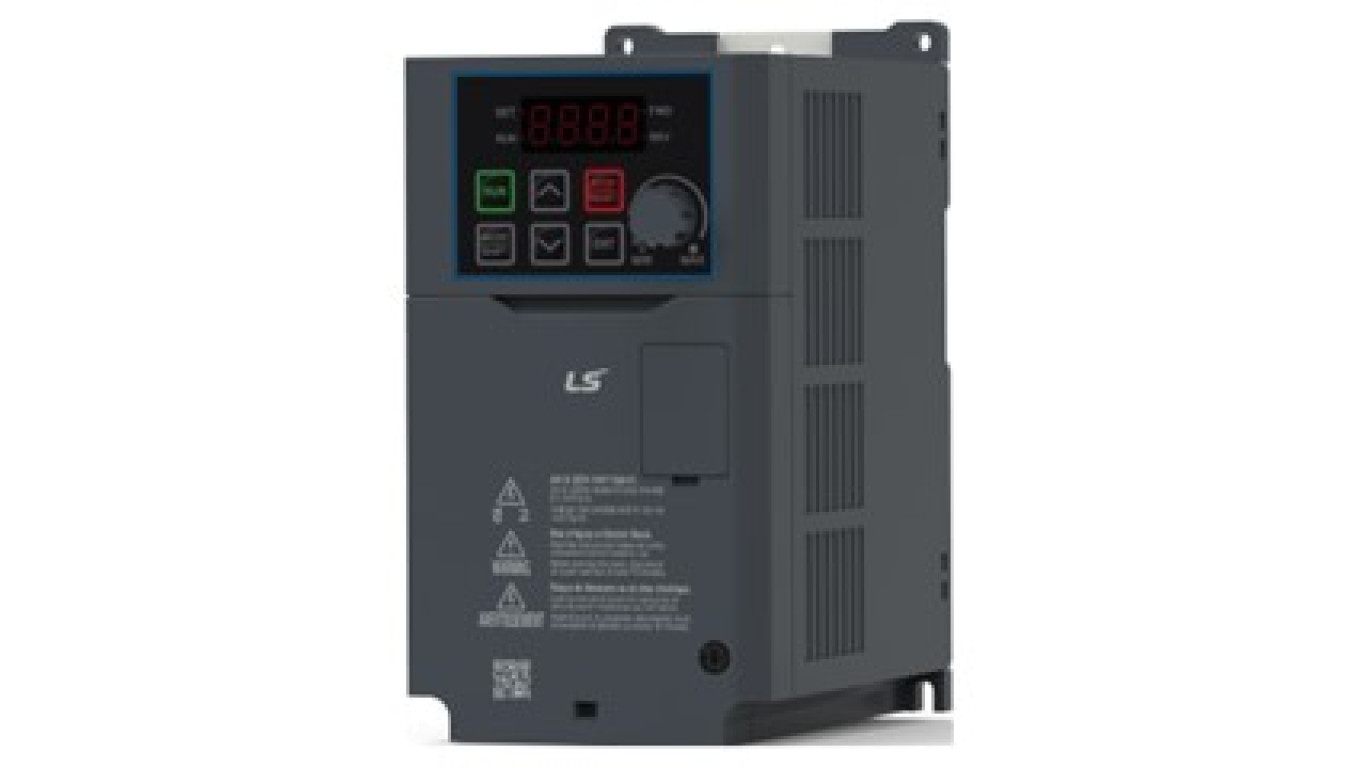Przemiennik częstotliwości LSIS serii G100 2,2kW 3x400V AC filtr EMC C3 klawiatura LED LV0022G100-4EOFN