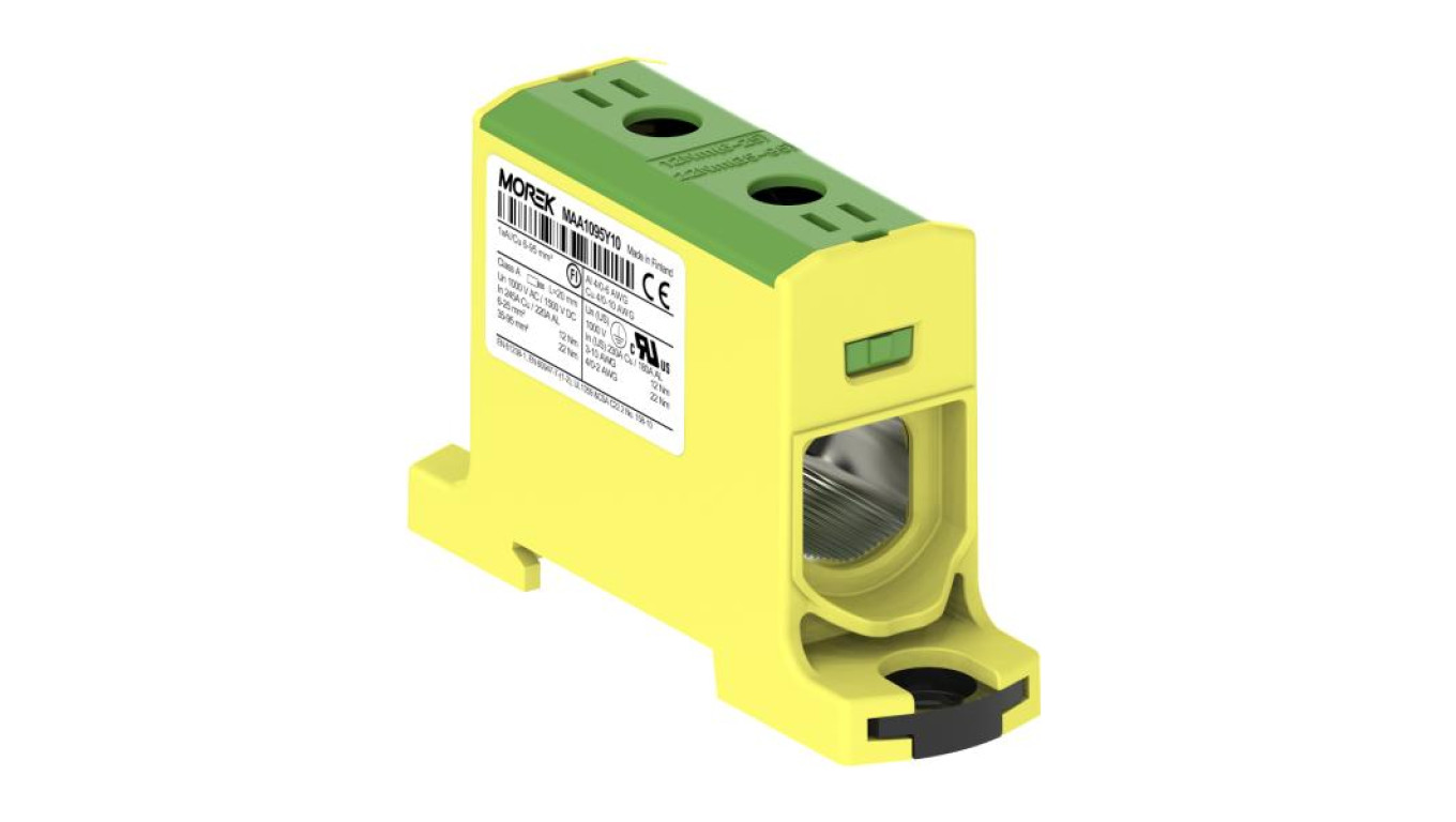 Złączka OTL95 kolor żółto-zielony 1xAL/CU 6-95mm2 1000V AC / 1500V DC Zacisk uniwersalny MAA1095Y10