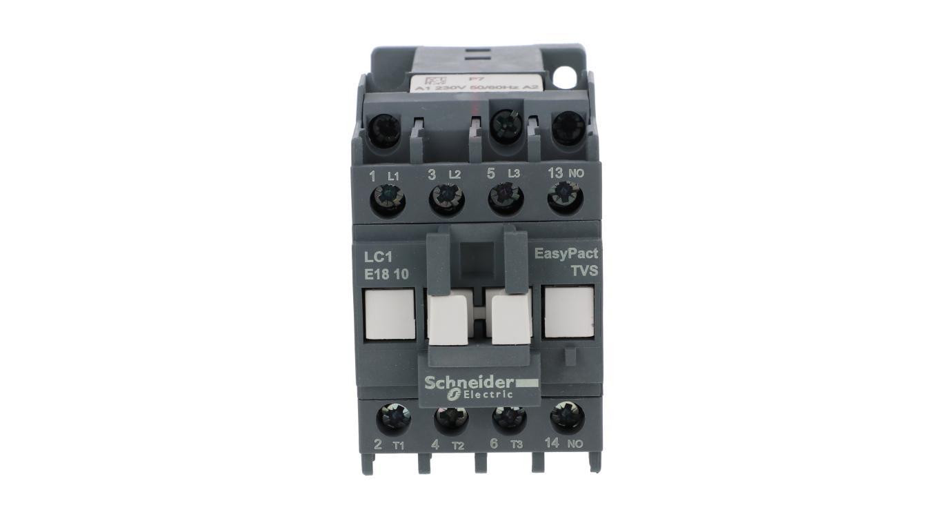 Stycznik mocy Easy TeSys Control AC-3, 18A, 3P (1NO), cewka 230V, 50/60Hz LC1E1810P7