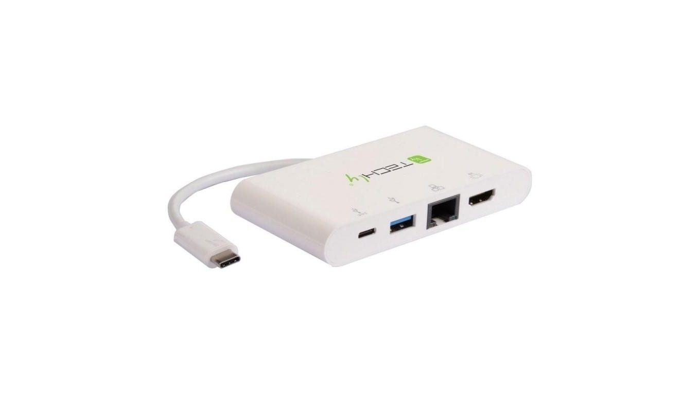 Adapter USB-C do 4K HDMI, Gigabit RJ45, USB-A, USB-C PD 60W