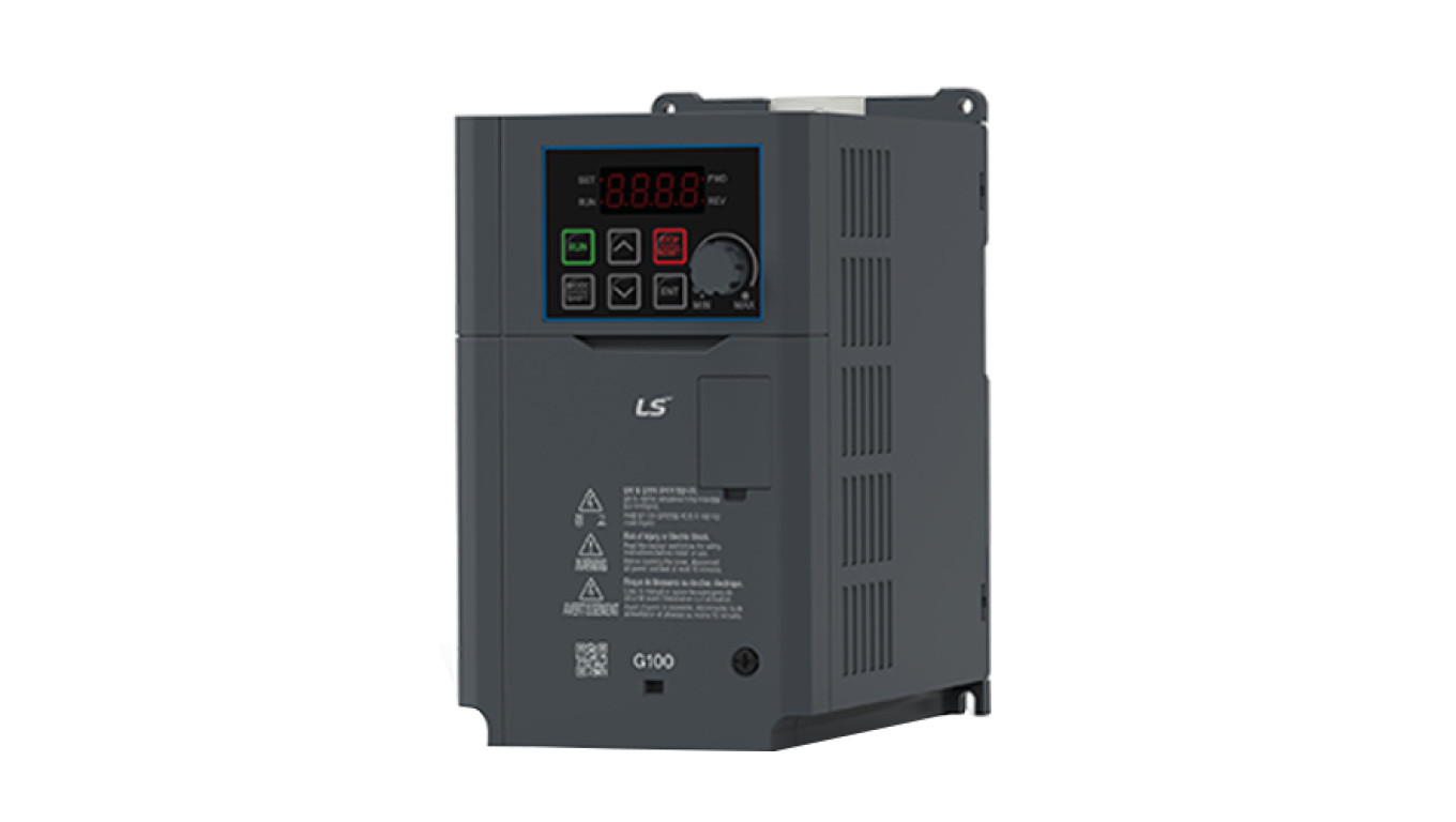 Przemiennik częstotliwości LSIS serii G100 18,5kW 3x400V AC filtr EMC C3 klawiatura LED LV0185G100-4EOFN