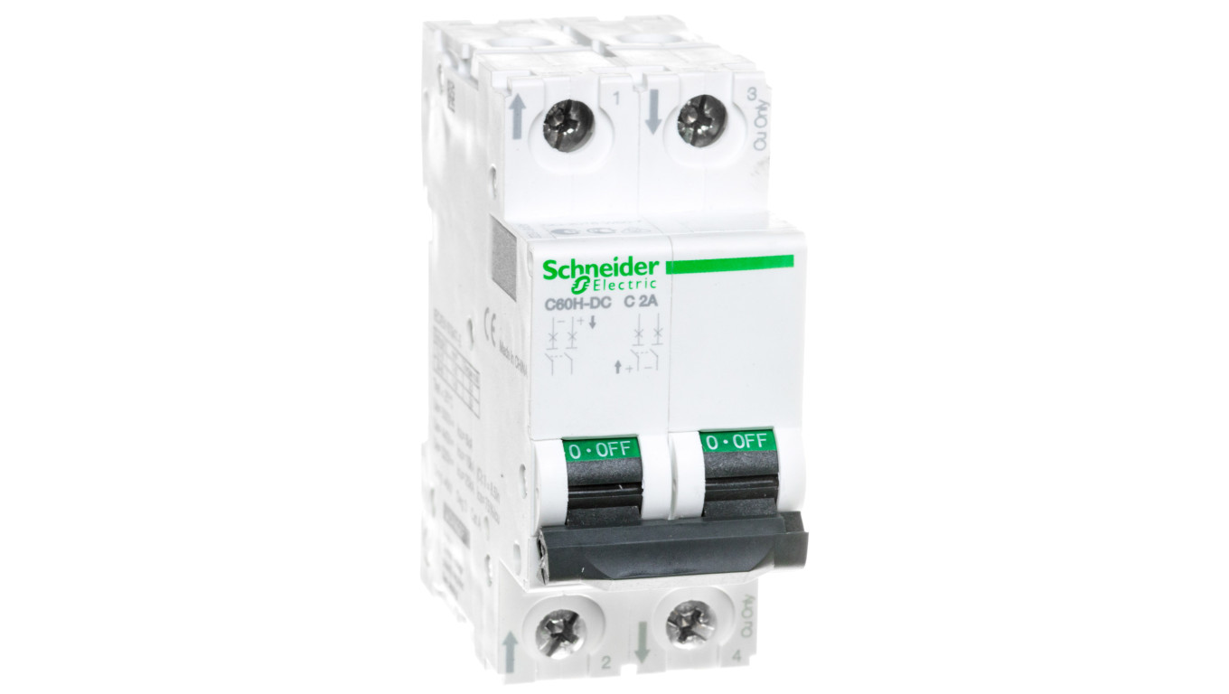 Wyłącznik nadprądowy 2P C 2A 6kA DC C60H A9N61522