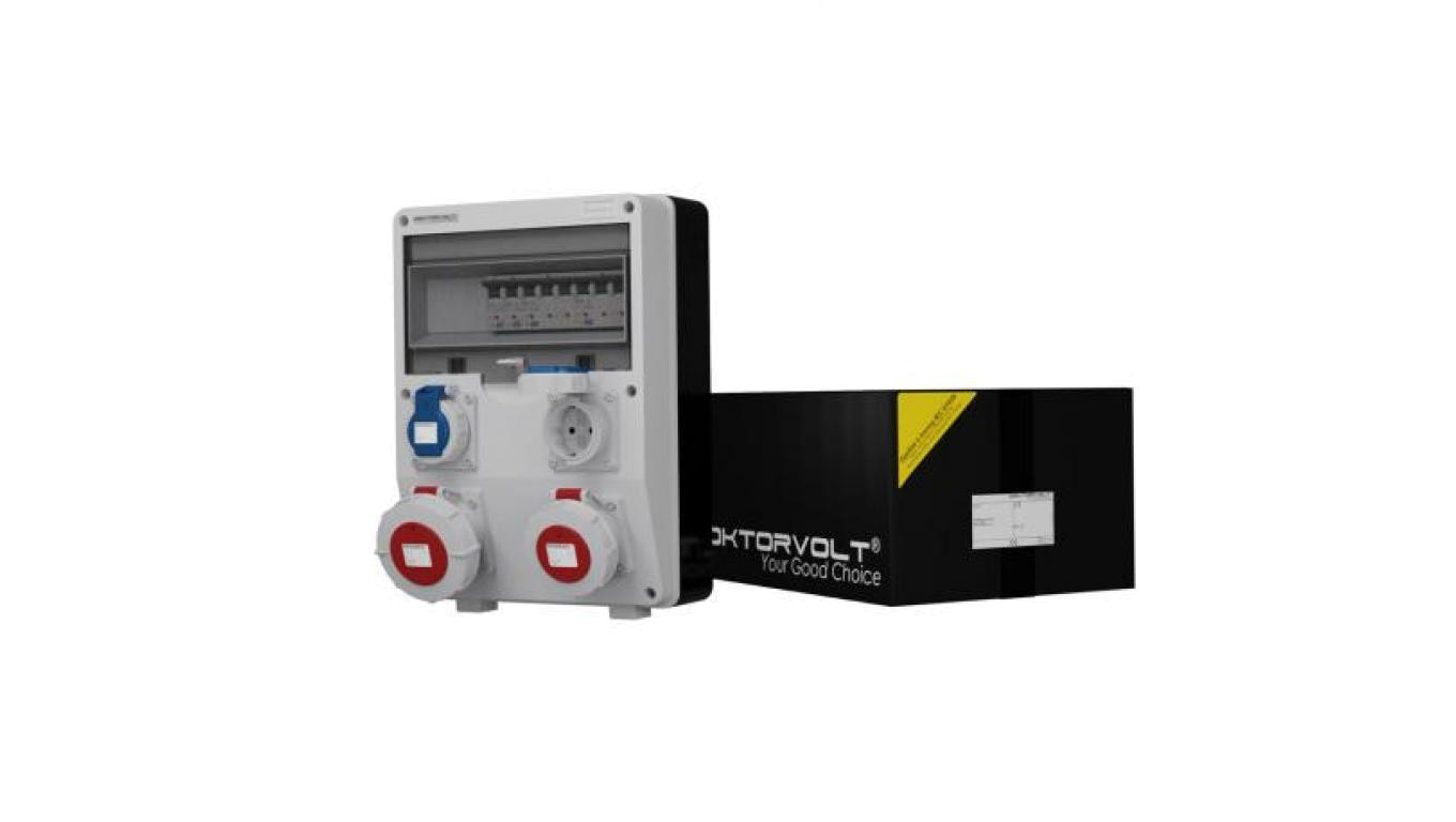 Rozdzielnica budowlana TD-S 32A 16A 2x230V IP65 Schuko Doktorvolt 6046