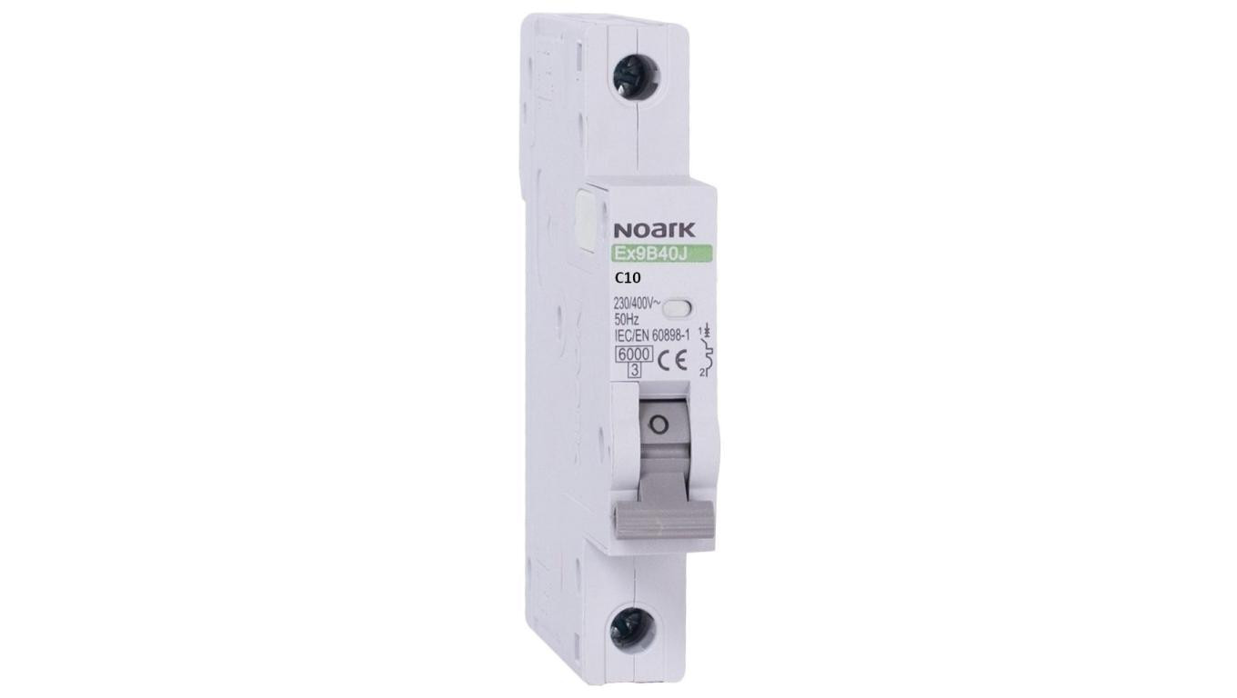 Wyłącznik nadprądowy S bezpiecznik 1-fazowy C10 (C 10A) 1-biegunowy 1P (230/400V AC) 0,75 modułu SLIM NOARK