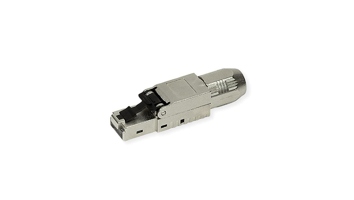 Złącze RJ-45 do montażu w terenie ROLINE Cat.6A (klasa EA), STP, srebrne