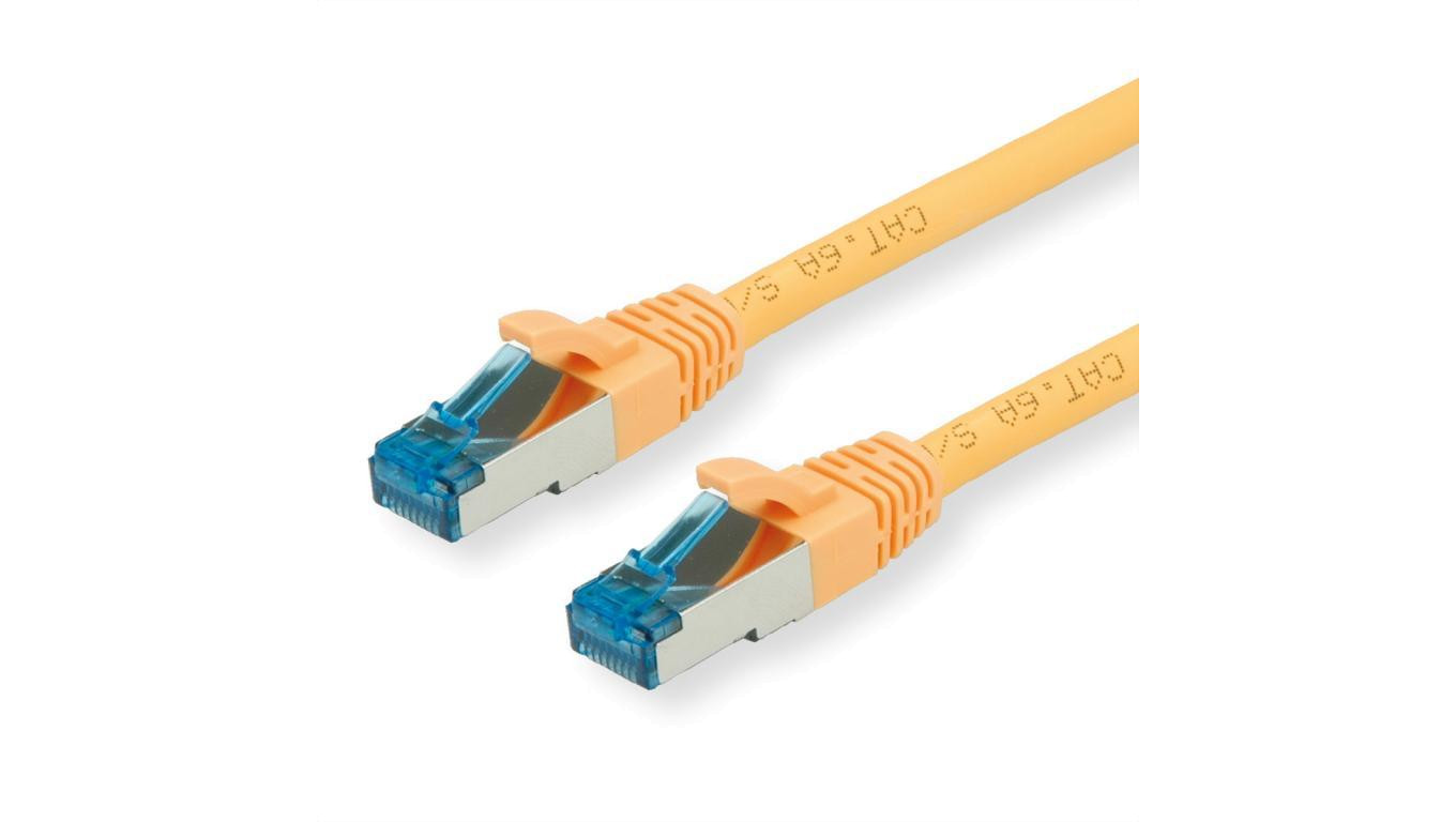 VALUE Kabel krosowy Kat.6A (klasa EA) S/FTP (PiMF), LSOH, żółty, 0,3 m