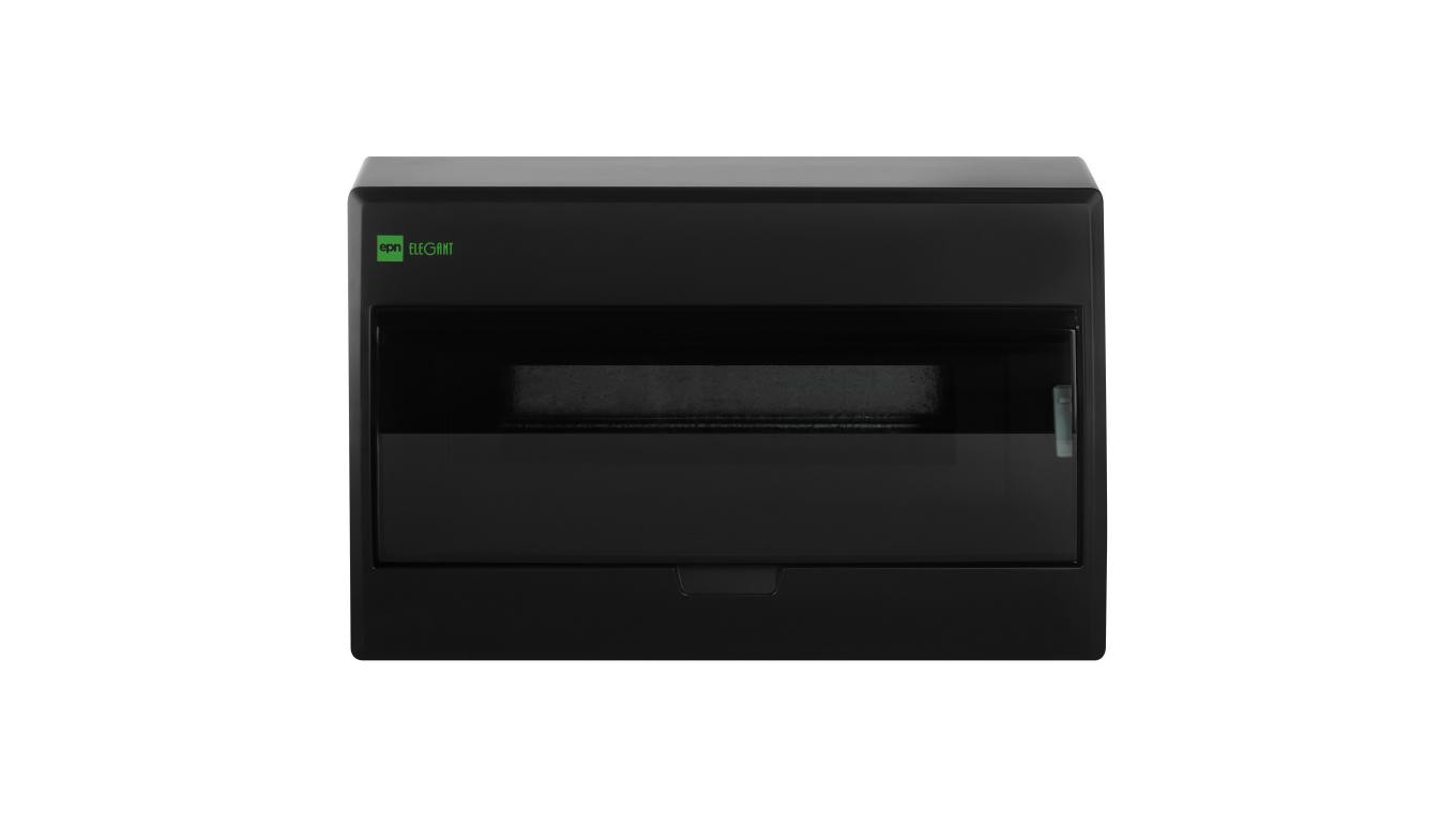 Rozdzielnica modułowa Elegant 1x12 natynkowa IP40 PE+N kolor czarny mat 2423-09
