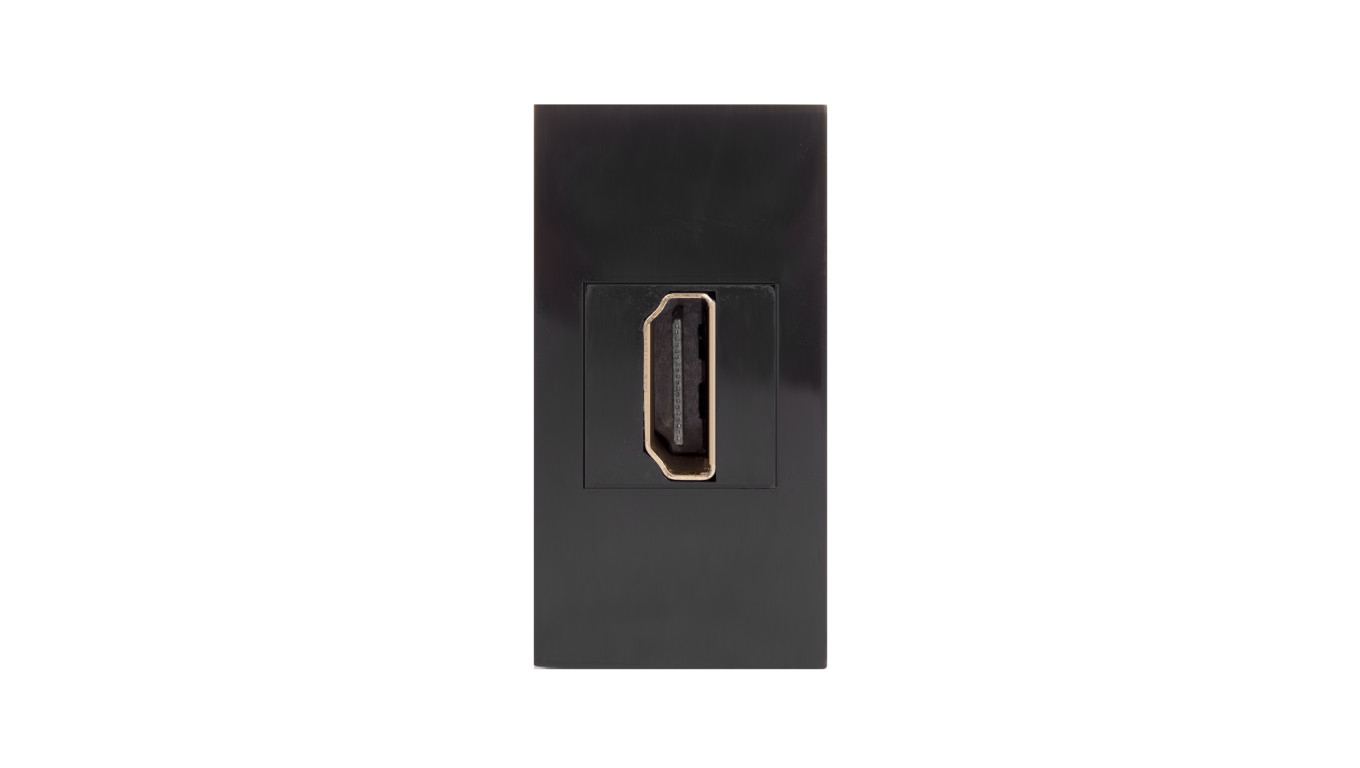 Gniazdo HDMI Maclean, pojedyncze, czarne, MCE720B