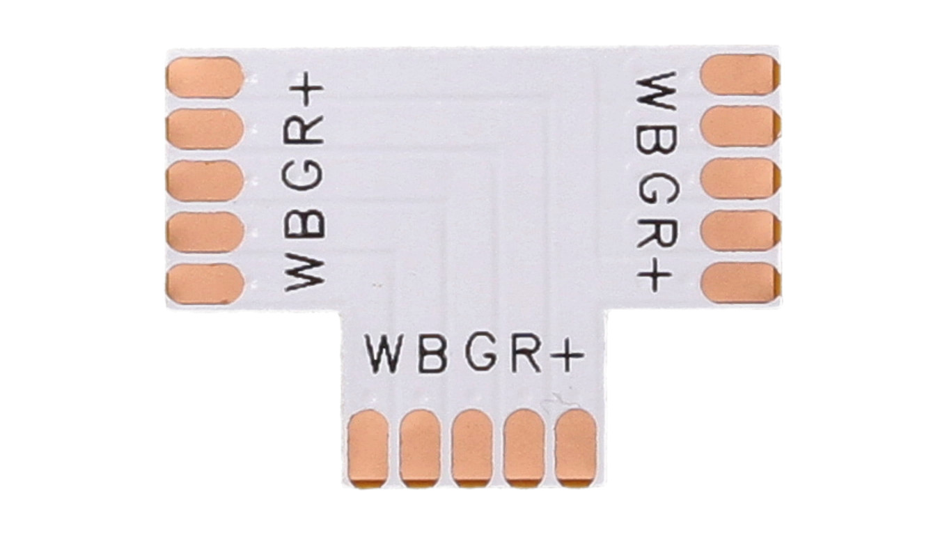 Złączka do taśmy led rgbw 12mm PCB T