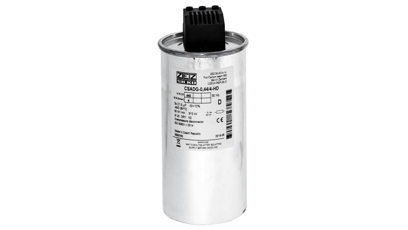 Kondensator 4kvar 440V Cn=3x21,92µF In=3x5,25A
