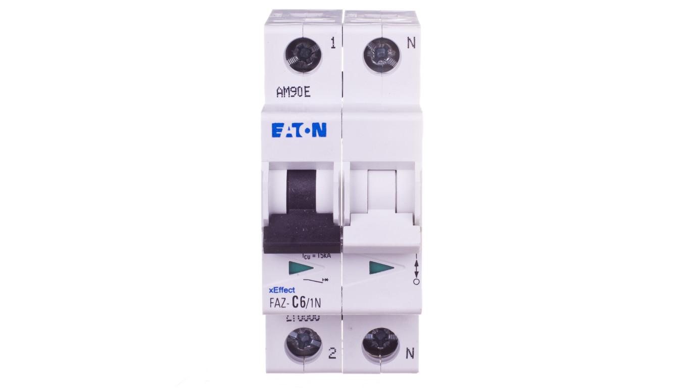 Wyłącznik nadprądowy 1+N C 6A 15kA AC FAZ C6/1N 278668