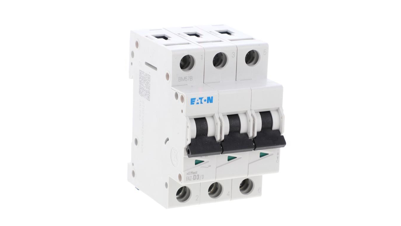 Wyłącznik nadprądowy 3P D 3A 15kA AC FAZ-D3/3 278886