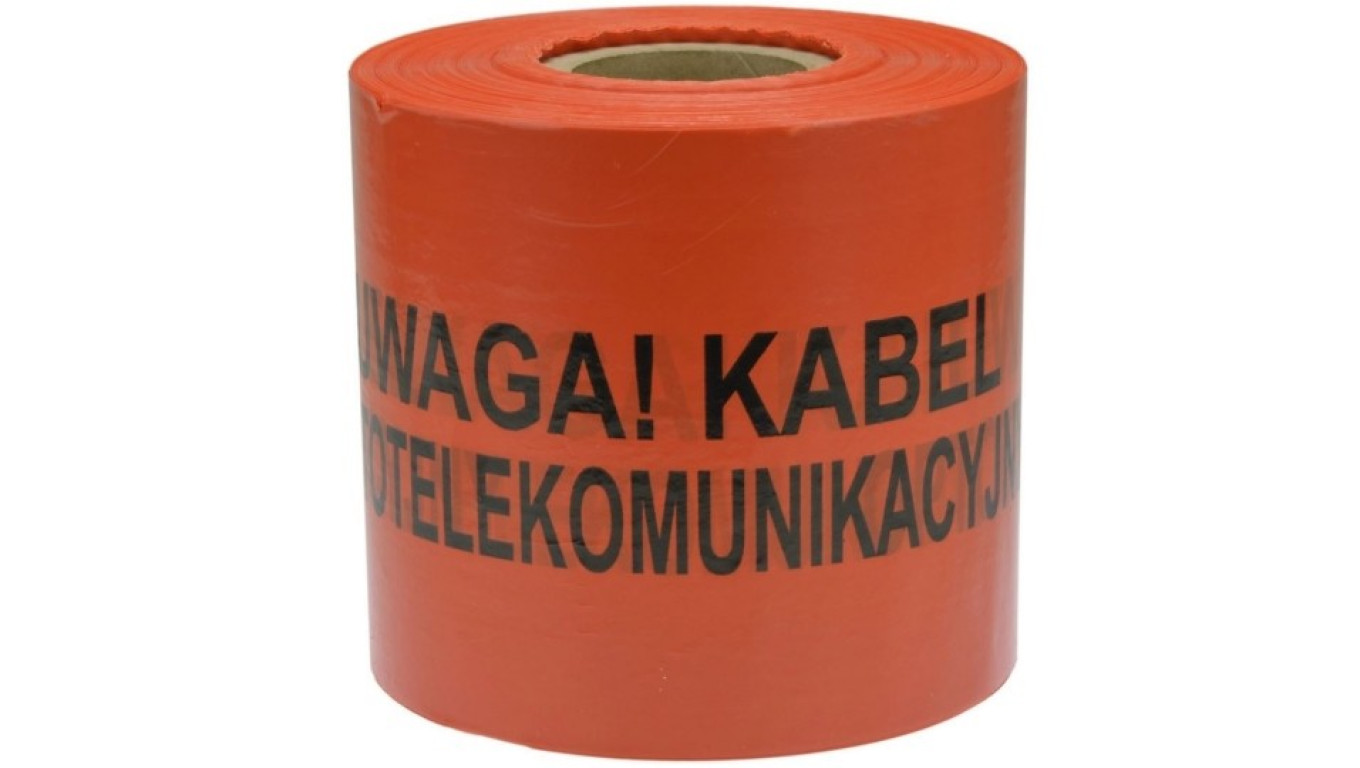 Folia ostrzegawcza POMARAŃCZOWA 10cm x 500m
