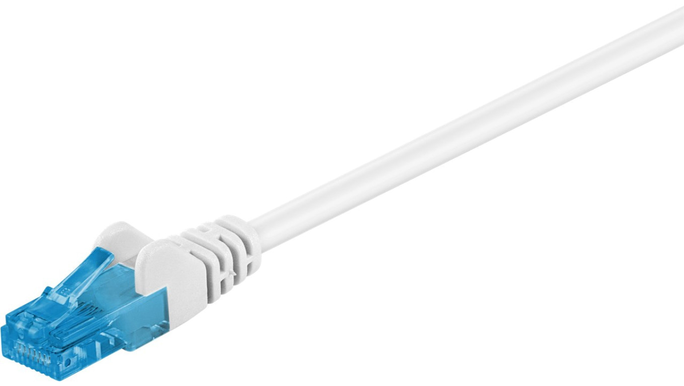 CAT 6AKabel łączący, U/UTP, biały - Długość kabla 0.25 m