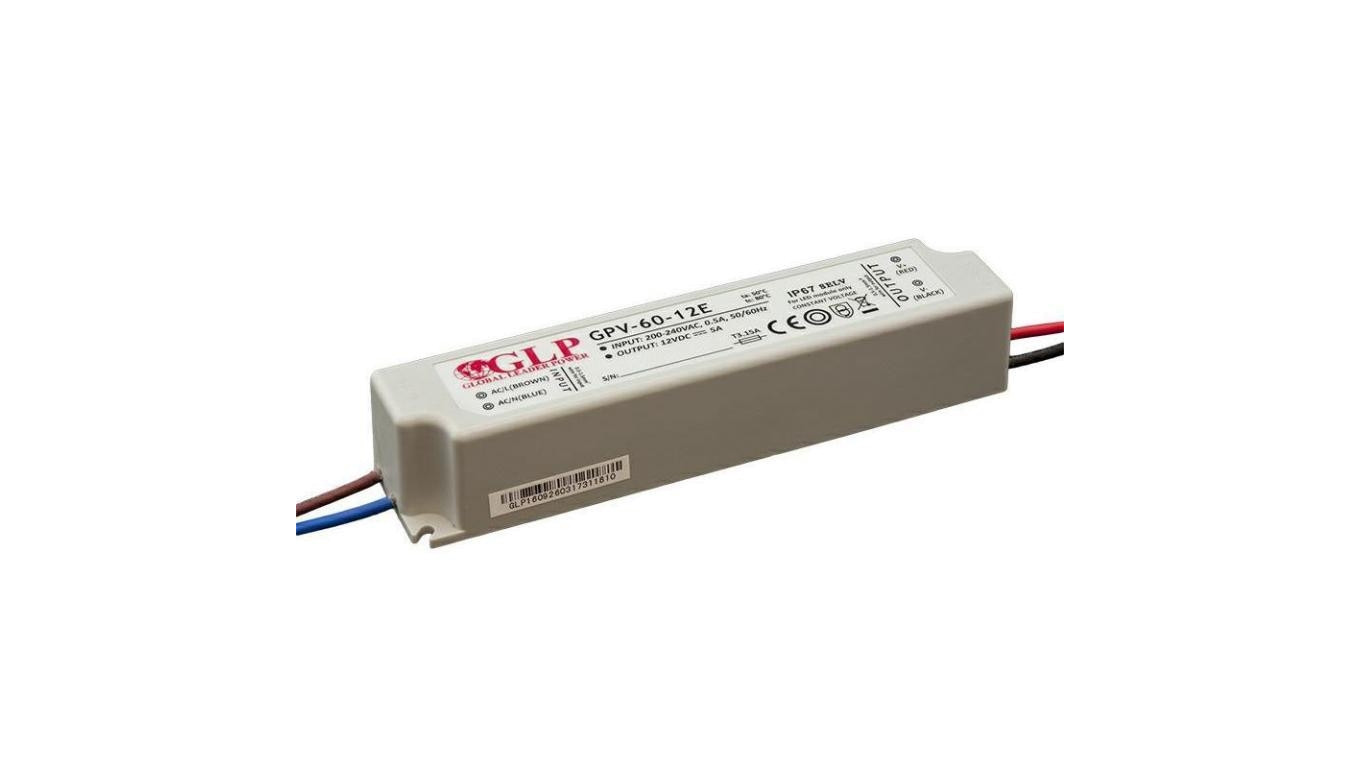 Zasilacz GPV 60W 12V DC ip67 gpv-60-12E led glp