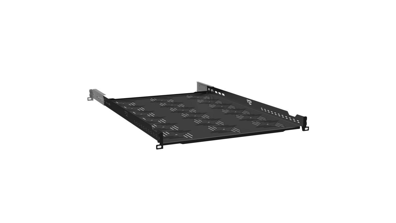 Półka regulowana do szafy RACK 19 1U 650mm czarna seria B