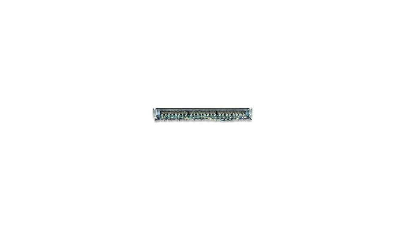 Patch panel FTP Cat6 24 porty, 1U, czarny
