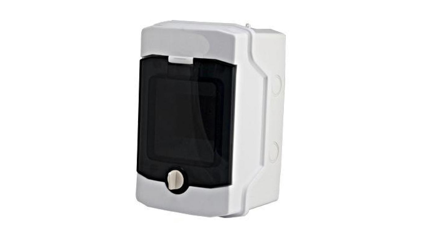 Obudowa natynkowa IP65, 1x4, drzwi transp., 400VAC/1500VDC