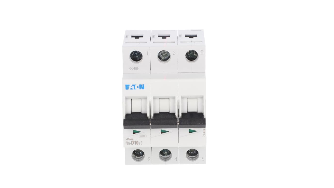 Wyłącznik nadprądowy 3P D 10A 6kA AC PL6-D10/3 286611