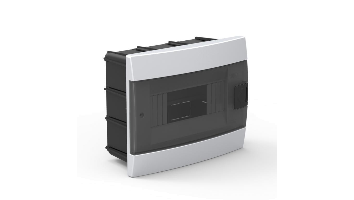 Rozdzielnica podtynkowa 8-modułowa 215,5x173,5x105,5mm biała dymna 600.000.801 HOROZ ELECTRIC