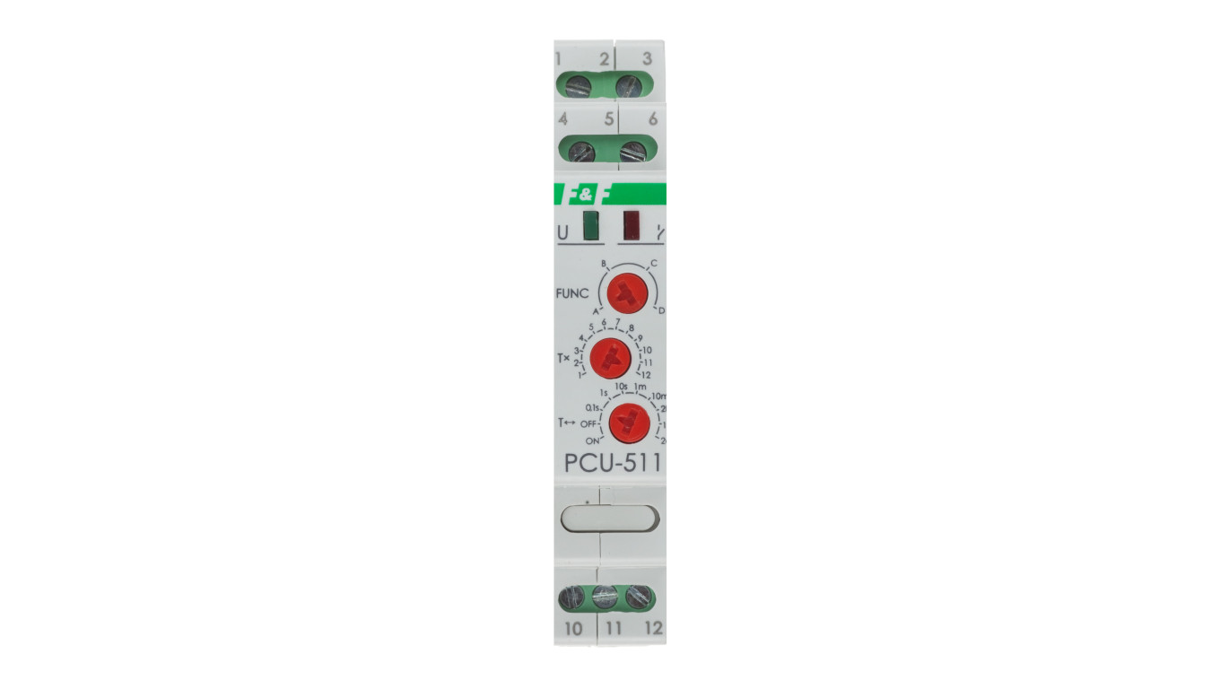 Przekaźnik czasowy 1P 8A 0,1-576h 230V AC, 24V AC/DC wielofunkcyjny PCU-511DUO