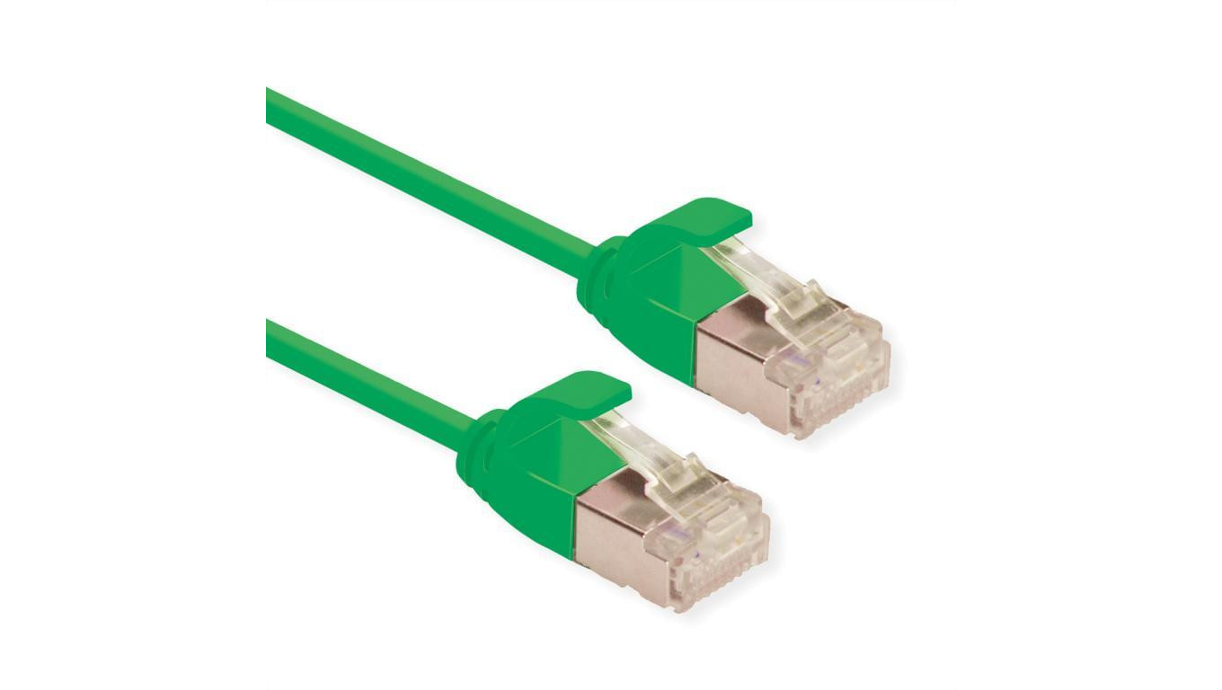 ROLINE F/UTP DataCenter Patch Cord Cat.6A (Class EA), LSOH, bardzo cienki, zielony, 5 m