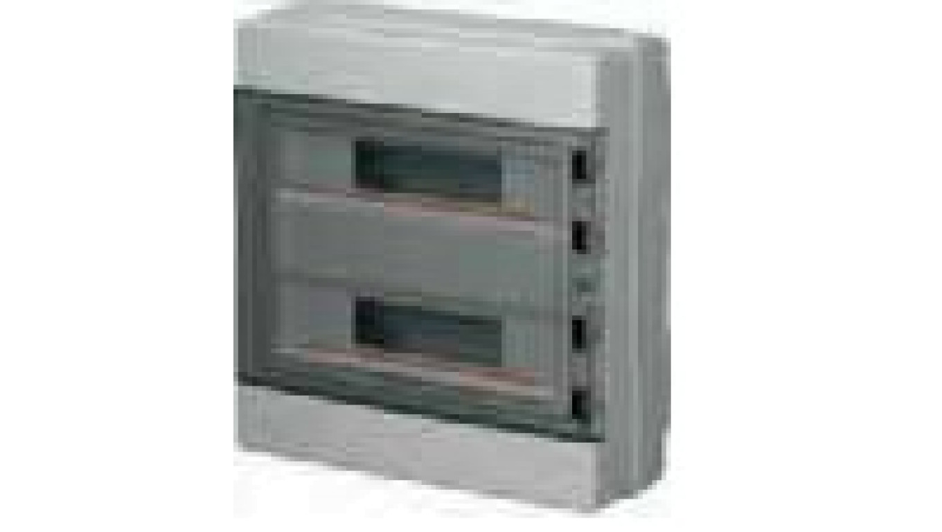 Rozdzielnica modułowa 2x18 n/t bezhalogenowa drzwi transp.IP65 szyna N+PE szara 1000V AC 1500V DC PV UV 400x400x140, EC62036E