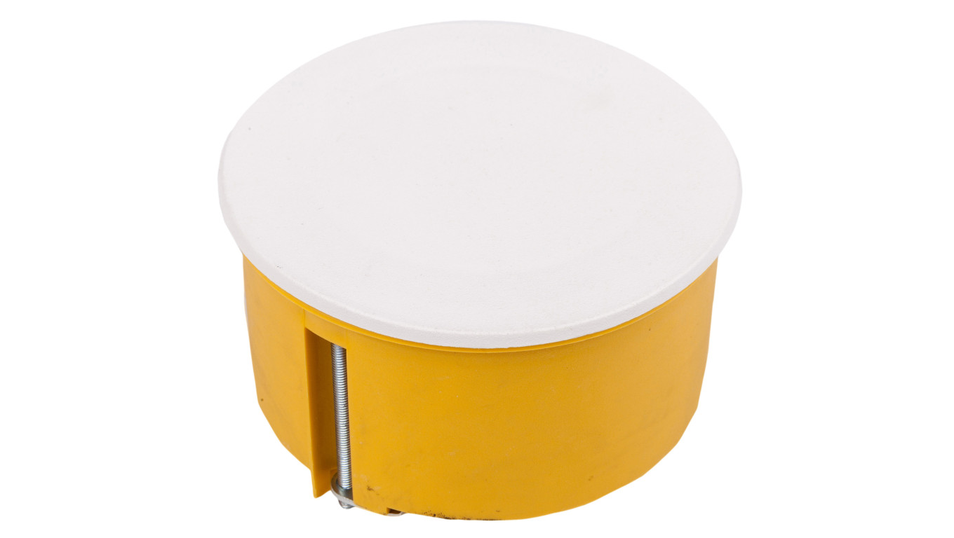 Puszka podtynkowa 70mm regips żółta z pokrywą PO-70F 0204-0N /40szt/