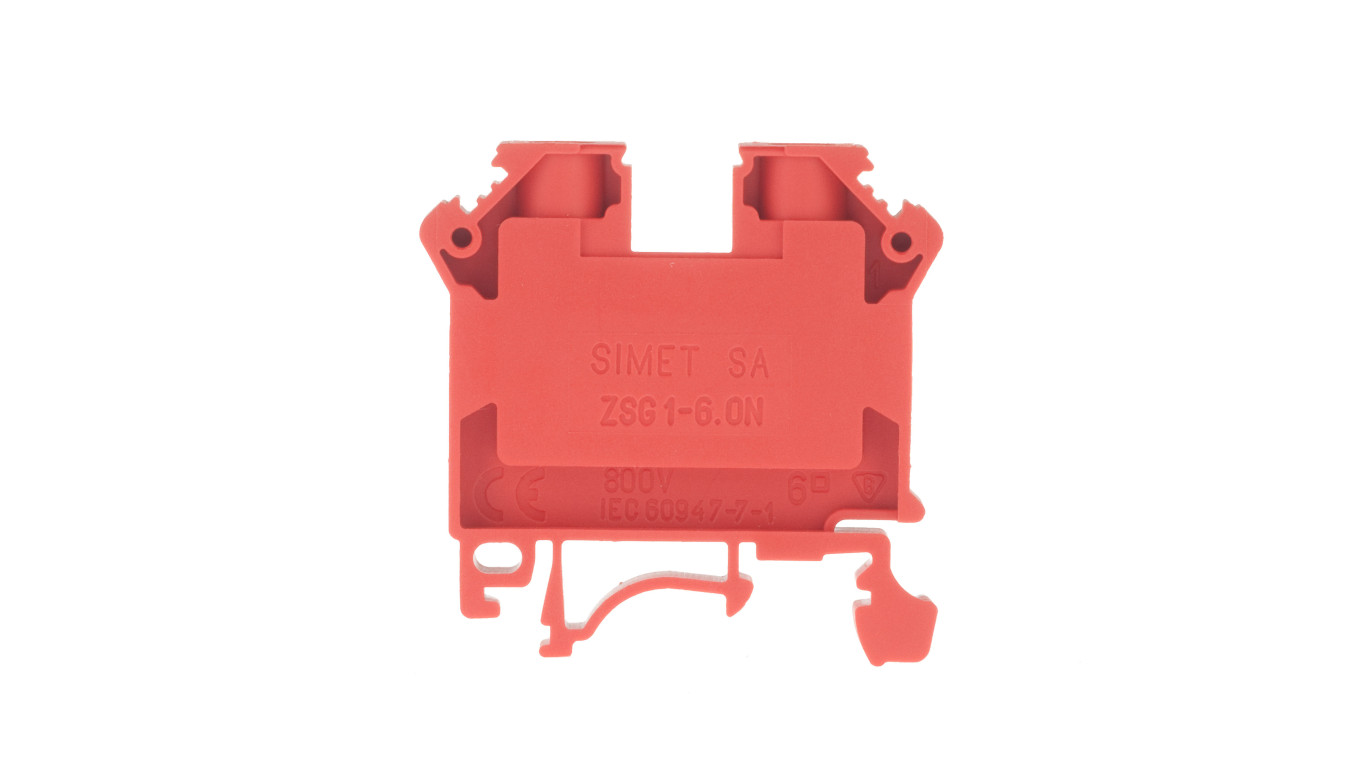 Złączka szynowa 2-przewodowa 6mm² czerwona NOWA ZSG1-6.0N 11421311