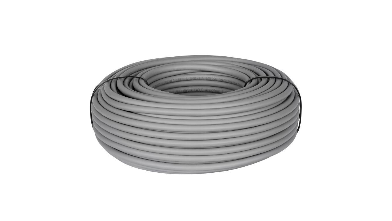 Kabel teleinformatyczny F/UTP kat.6 wewnętrzny Dca LSZH szary NEKU / 50m/