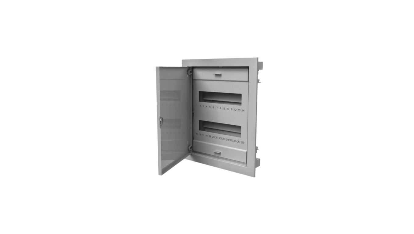 Rozdzielnica modułowa 2x12 podtynkowa RO-2 z metalowymi drzwiami IP40 (z N+PE) C.1524