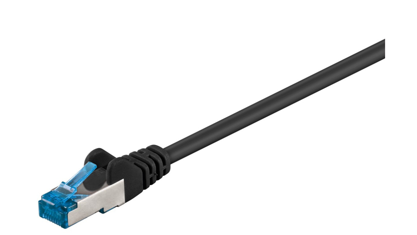 CAT 6AKabel łączący, S/FTP (PiMF), czarny - Długość kabla 3 m