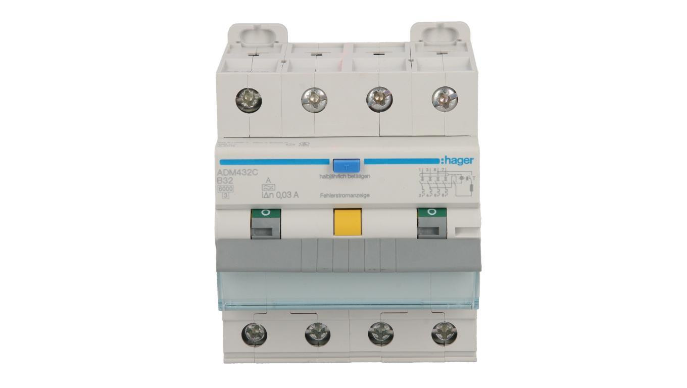 Wyłącznik różnicowo-nadprądowy RCBO 4P B32A 0,03A Typ A 6kA RCBO ADM432C
