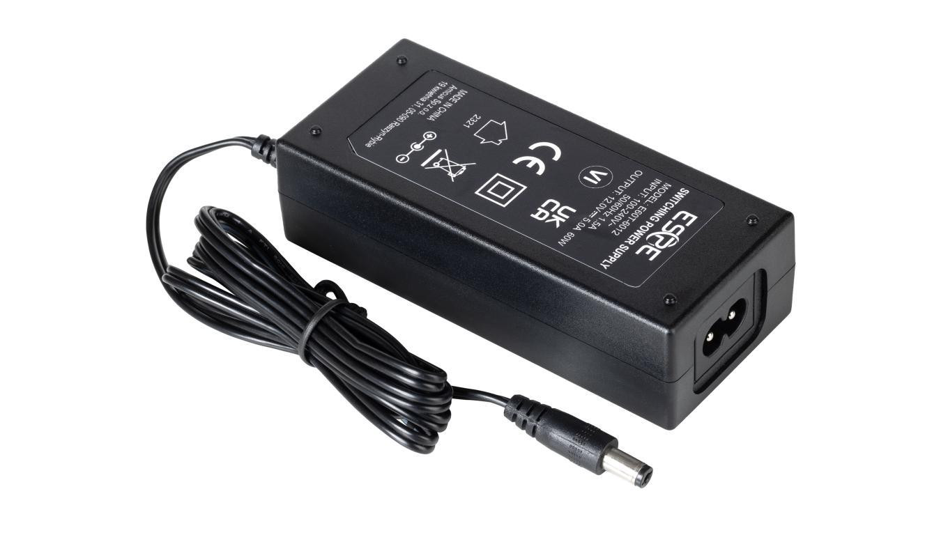 Zasilacz desktop ESPE 24V 2.5A 60W C8 wtyk prosty 2,1x5,5mm