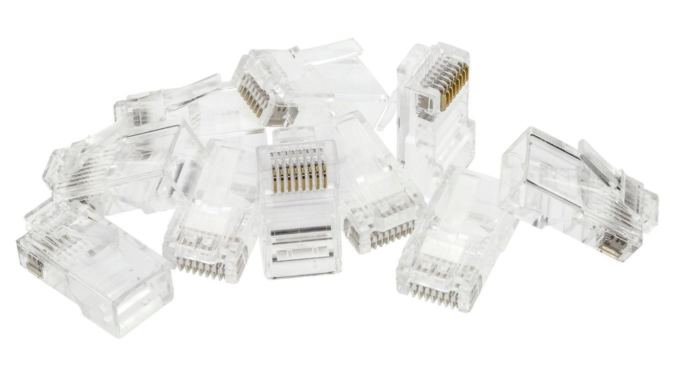 Wtyk modularny RJ45 8P8C kat.6 nieekranowany UTP uniwersalny drut linka NEKU opakowanie WORECZEK 10szt.
